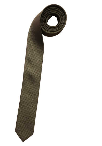 OLYMP Krawatte super slim 5 cm breit aus reiner Seide Fleckabweisend Muster grn preisreduziert
