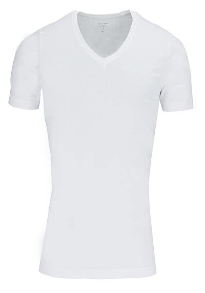 OLYMP T-Shirt Level Five body fit V-Ausschnitt wei
