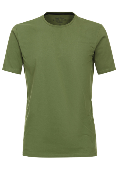 REDMOND T-Shirt Kurzarm Rundhals oliv